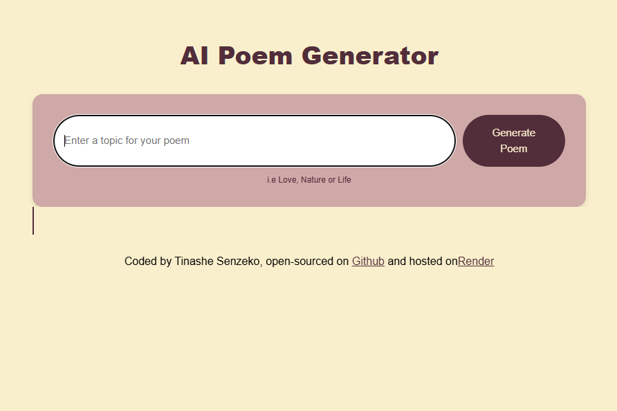 AI Poem Generator